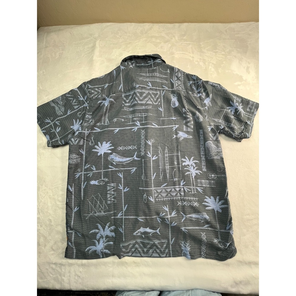 Quiksilver Waterman collection Mens XL Shirt Aloha Button Front Tropical Comfort - Picture 7 of 7